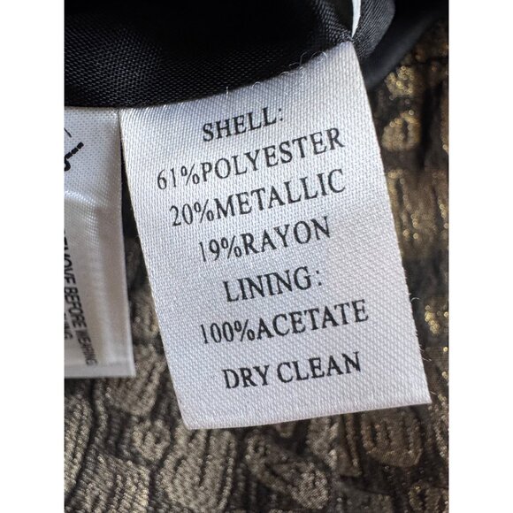 Ann Taylor Loft Metallic Jacquard Pencil Skirt Size 8 Black/Gold Polyester Blend - Picture 5 of 5